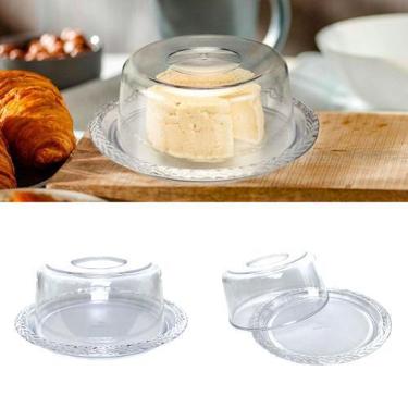 Imagem de Porta Queijo Decorada Trança Com Tampa Para Mesa 16cm - Keita