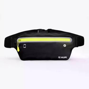 Imagem de Pochete Hupi Slim Preto Zíper Amarelo Cor Preto/Amarelo