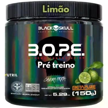 Imagem de Pré Treino BOPE Black Skull 150g Energia, Força e Performance, Limão