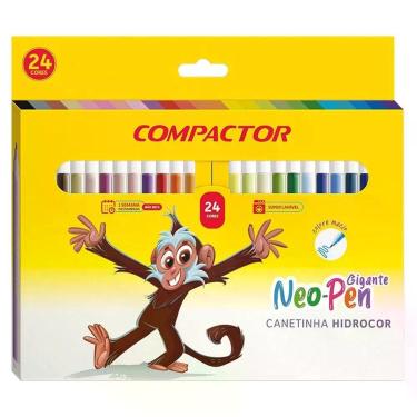 Imagem de Canetinha Hidrográfica Neo Pen Gigante 1577623 24 Cores - Compactor