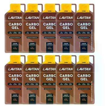 Imagem de Kit 10 Carbo Gel 10x40 gramas Sabor Chocolate Lavitan Cimed Especifica