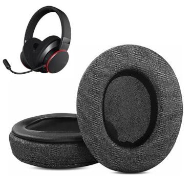 Imagem de ACCOUTA Almofadas auriculares compatíveis com Creative Sound BlasterX H6 7.1 USB Gaming Headset Ear Pads Substituição com tecido durável e respirável/espuma de alta densidade