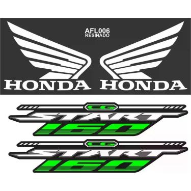 Imagem de Adesivo Moto Cg Start 160 Faixa Lateral Resinado Verde - Resitank