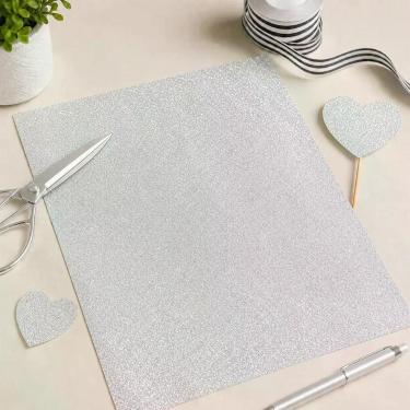 Imagem de Papel Glitter A4 250g Mundoware 10 Folhas para Papelaria Criativa Arte