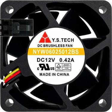 Imagem de Miniventilador NYW06025012BS 12V 0.42A 3 Fios 3P 60X60X25 F1 - Y.S.Tec