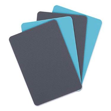 Imagem de Dexas Tapete de tábua de corte resistente, tábuas de corte flexíveis para cozinha, conjunto de 8, tapete de corte de placa de plástico antiderrapante, 20 x 28 cm, conjunto de utensílios de cozinha