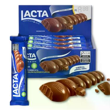 Imagem de Chocolate ao Leite Lacta Kit 12 Barrinhas 28g, Lacta
