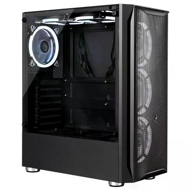 Imagem de Gabinete Gamer Z3 Glass 01 Mid Tower ATX M-ATX sem Fan Preto Rise Mode RM-Z03-03-FB