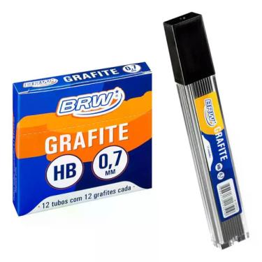 Imagem de 1 Unidade Grafites Hb 0,7mm Para Lapiseiras Escrita Preto - BRW