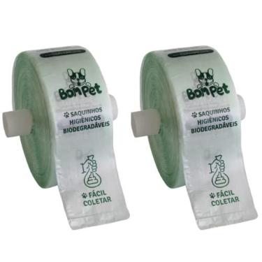 Imagem de KIT 2 BOBINAS COM 2000 SAQUINHOS HIGIÊNICOS BIODEGRADÁVEIS