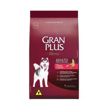 Imagem de Ração Gran Plus Cães Menu Adultos Carne e Arroz - 20kg - GRANPLUS