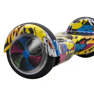 Imagem de Hoverboard Infantil Skate Elétrico Arte Urbana Led Grafite
