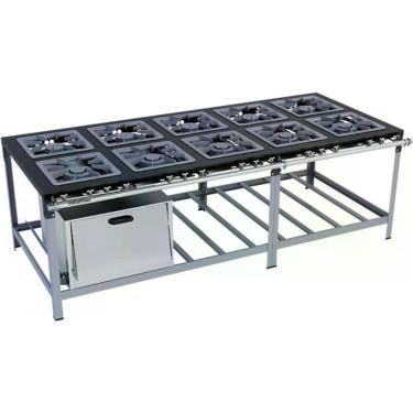 Imagem de Fogão Industrial Stori Premium 10 Bocas 40x40 Com Forno M21 Pintado Metalmaq