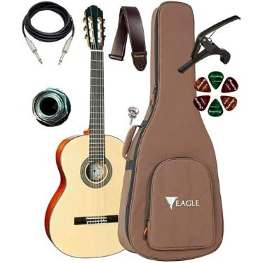 Imagem de Violão Canhoto Eagle Dh69 Eletroacústico Com Bag + Acessórios (NT)