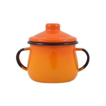 Imagem de Açucareiro Esmaltado Laranja 380 Ml Ewel