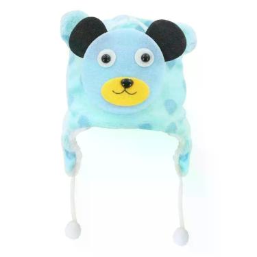 Imagem de Touca Gorro Infantil Azul Urso Tamanho único