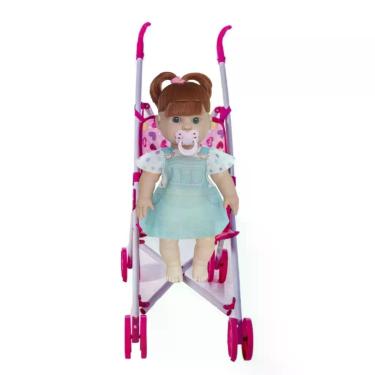 Imagem de Boneca Danadinha Coleção Ruiva Com Chupeta +Carrinho Passeio - Milk Br