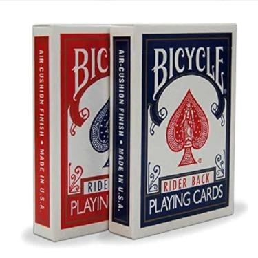Imagem de 2 Decks Bicycle Rider Back 808 Standard Poker Playing Cards Red & Blue