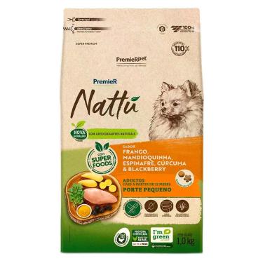 Imagem de Ração Seca PremieR Nattú Mandioquinha para Cães Adultos Porte Pequeno 