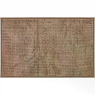 Imagem de Tapete Charm 100% Poliéster 50x70cm Antiderrapante Marrom Bene Casa
