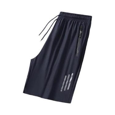 Imagem de Shorts De Corrida Masculinos plus Size De Secagem Rápida Em Seda Gelad