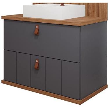Imagem de Gabinete Para Banheiro 60cm Poli Espresso Móveis Titanium