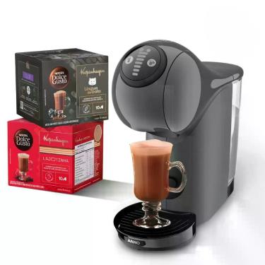 Imagem de Kit Cafeteira Cápsulas Dolce Gusto Genio S Basic Grafite com 20 Bebidas Kopenhagen 220V