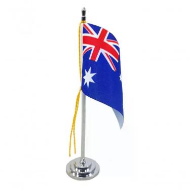 Imagem de Mini Bandeira De Mesa Austrália 15 Cm Poliéster