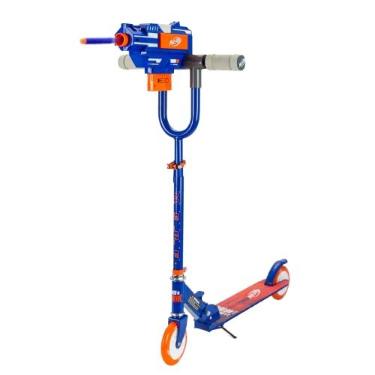 Imagem de Nerf Patinete Kick Para Crianças, Lançador De Dois Canos, Dispara Até 12 Metros Distância, Suporta 68 Kg, Freio Traseiro, Estrutura Aço Resistente, Deck Moldado Texturizado Superfície Ampla, Ativida
