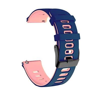 Imagem de DFAMIN Pulseira de silicone 20mm para Samsung Galaxy Watch Active 2 40/44mm/3 41mm relógio inteligente pulseira 40 44 42mm pulseira (cor: azul celestial, tamanho: 20mm universal)