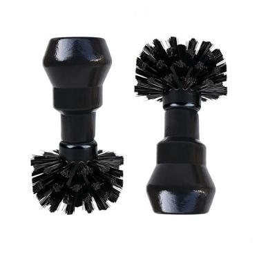 Imagem de ELESTAB Escova de limpeza Portafilter, ferramenta profissional de limpeza de café expresso barista com cabo preto de madeira para máquina de café expresso Breville cesta de filtro portátil (54 mm)