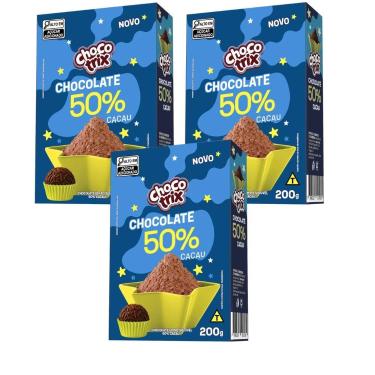 Imagem de Kit 3 Chocolate em Pó 50% Intenso Cacau Choco Trix Apti
