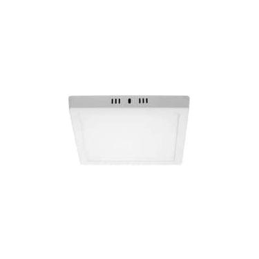 Imagem de Painel Plafon Luminária De Led Quadrado Sobrepor 24w Bivolt Cor branco frio 6500k