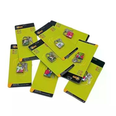 Imagem de Cadeado De Bagagem Mala Armario Tsa 2 Chaves Academia Mini Pequeno Trava Segurança Bolsas 21mm Colorido Latao