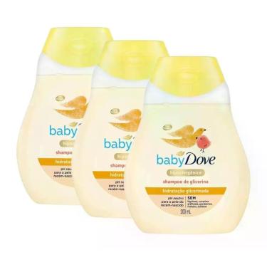 Imagem de kit 3 Baby Dove Shampoo Hidratação Glicerinada 200 ML