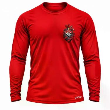 Imagem de Camisa Uv +50 Vitória da Bahia Torcedor Coração Rubro-Negro cor:Vermel