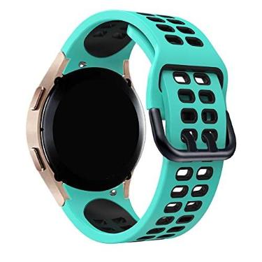Imagem de Pulseira Esportiva Moderna LTIMPORTS compatível com Galaxy Watch 7/6/6 Classic/5/5 Pro/4/4 Classic e Galaxy Watch FE (Mint/Preto)