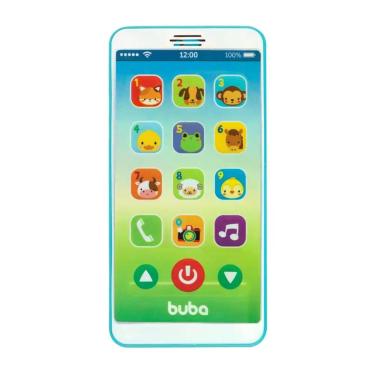 Imagem de Celular Infantil Baby Phone Azul Buba 6841, Azul, Bichinhos