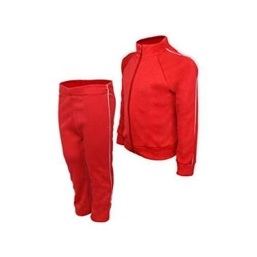 Imagem de Conjunto Helanca Juvenil Vermelho Tamanho 10