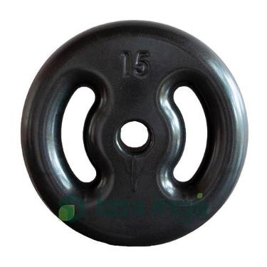 Imagem de Anilha Emborrachada 15 Kg - Preta