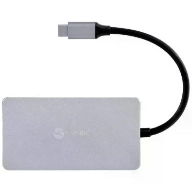 Imagem de Hub Usb Tipo C / Type C 5 Em 1 Com 2 Hdmi + Vga + Usb 3.0 + Power Deli