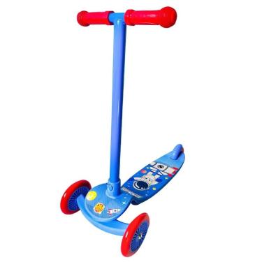 Imagem de Patinete Meninos Astronauta Azul Até 50Kg Ajustável Radical - DM Toys