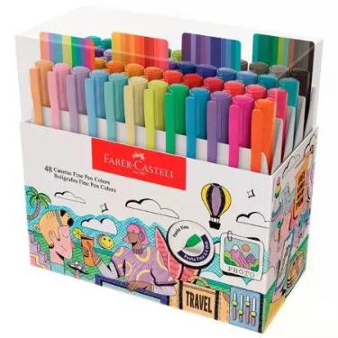 Imagem de Caneta hidrográfica Fine Pen Colors 48 cores FPB/ES48ZF - Faber-Castel
