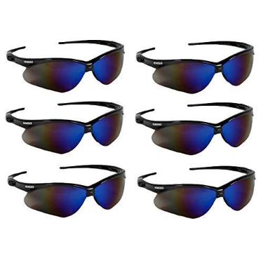 Imagem de KLEENGUARD Óculos De Segurança/Óculos De Sol Kleenguard V30 Nemesis 14481 Armação Lente Espelhada Azul (6 Pares) Preto