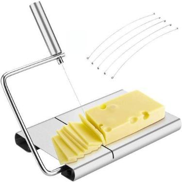Imagem de Fatiador De Queijos E Frios Manual Em Aço Inox Para Cozinha - Uny Home