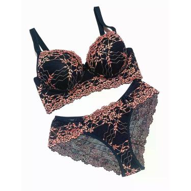 Imagem de Conjunto Lingerie Plus Size com Bojo Sensual de Renda Luxo Conforto - 