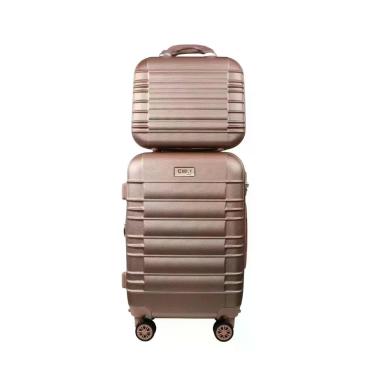 Imagem de Kit Mala De Viagem Bordo 10kg ANAC Frasqueira Média Tripx, Rose