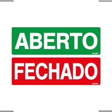 Imagem de Placa De Sinalização Aberto/Fechado 30x10 Ekomunike - P-30 F9e