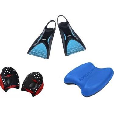 Imagem de Kit Natação Speedo Nadadeira Power Fin + Pullkick + Palmar Power Paddle (Nad P 34/36 Palmar G (alta intensidade))