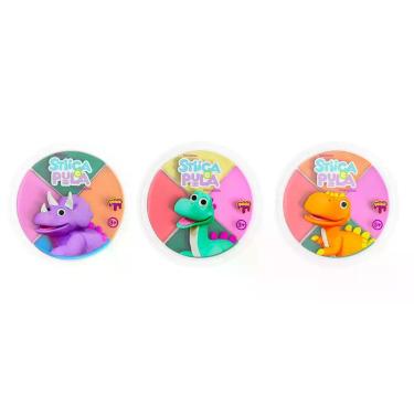 Imagem de Massinha Stiica e Pula Doce Brinquedo Dinossauro 20g - Item Sortido, U